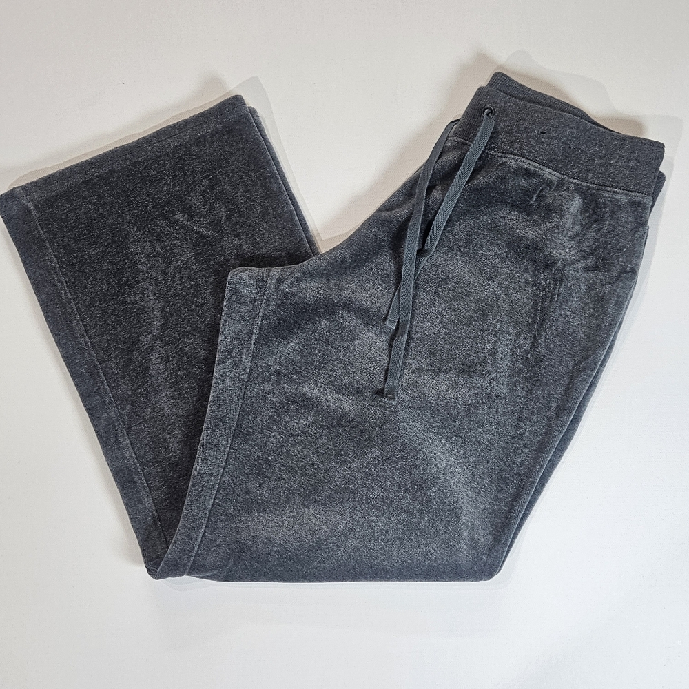 New York & Company Velour‎ Joggers Womens Medium Gray Velvet Feel Lounge Pants